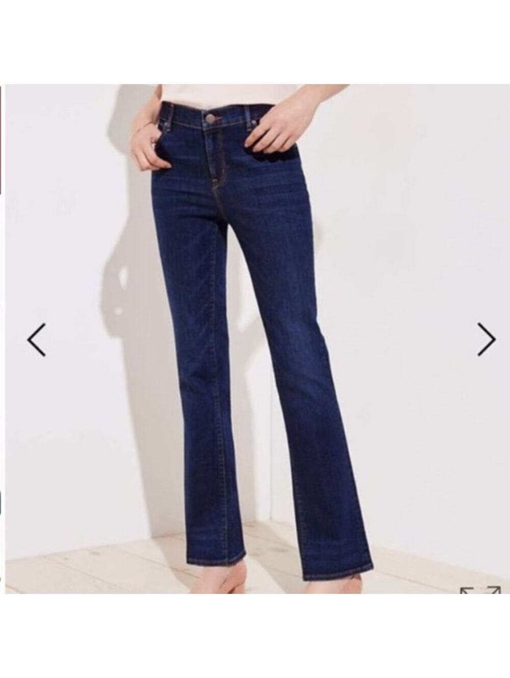 Loft EUC Women's Dark Wash Curvy Boot Cut Jeans Size 8